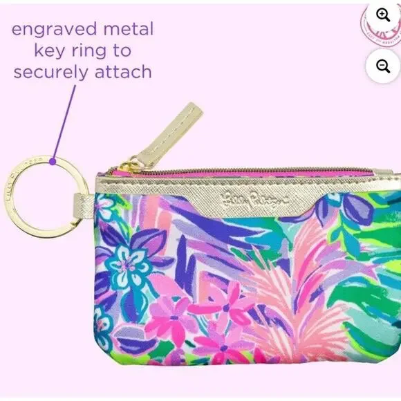 Lilly Pulitzer ID Case Holder It Was All A Dream Wallet Coin Purse - Picture 2 of 7